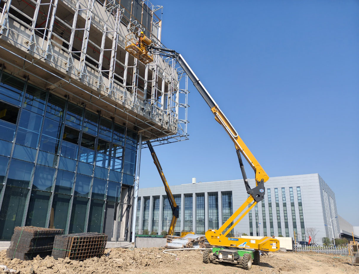 30-50米高空天团！Z6尊龙凯时10余台直臂神器助力合肥新能源汽车产业园加快崛起