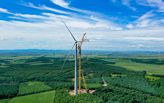 全球最高最大风电动臂塔机，首秀得胜！