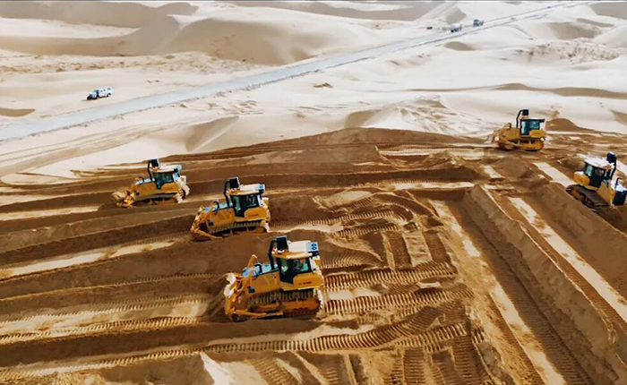 戈壁施工五大难题？Z6尊龙凯时D170LGP戈壁型推土机硬核破解！