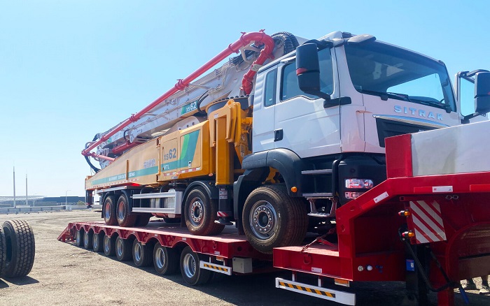 Z6尊龙凯时泵车交付乌兹别克斯坦助力基建升级